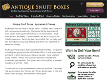 Tablet Screenshot of antiquesnuffboxes.com